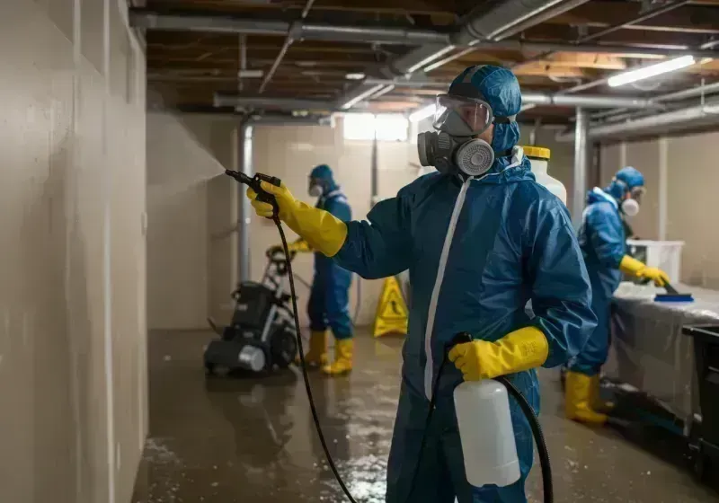 Basement Sanitization and Antimicrobial Treatment process in Heyworth, IL